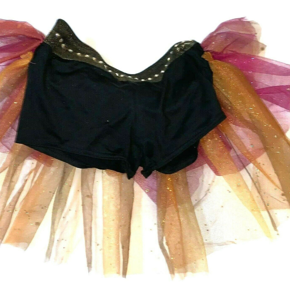 Weissman Ruffle Rhinestone Tutu Size MC MEDUIM - Picture 4 of 6